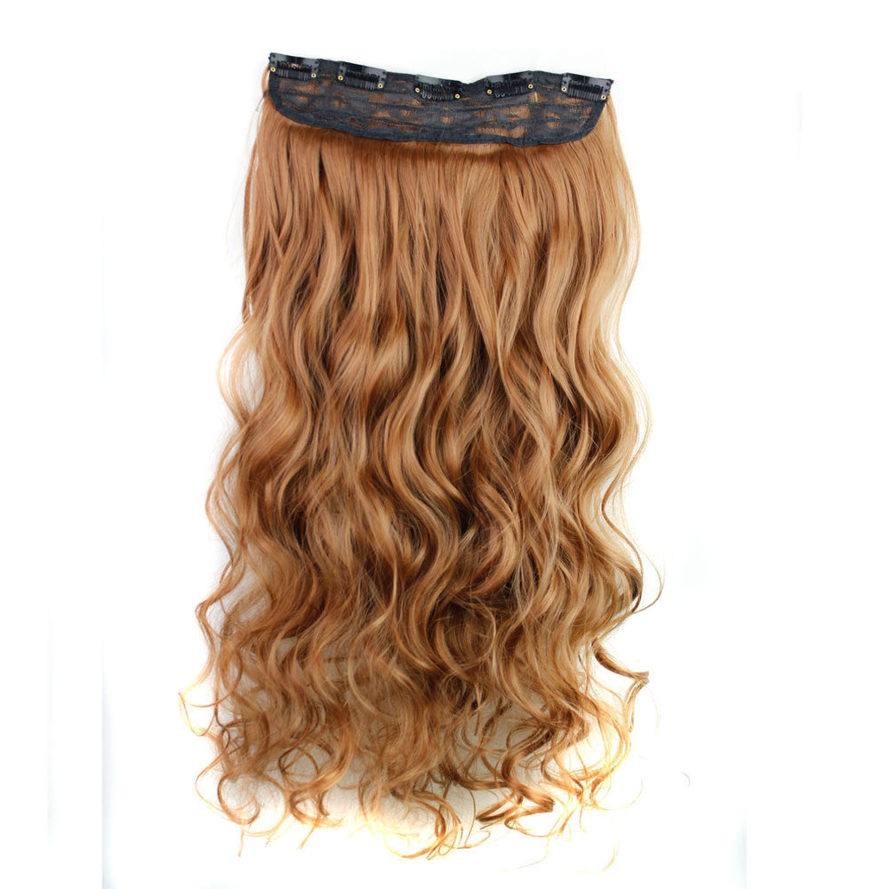 5Pcs Clip False Hair Synthetic Hair Extension Curly Heat Resistant Hair