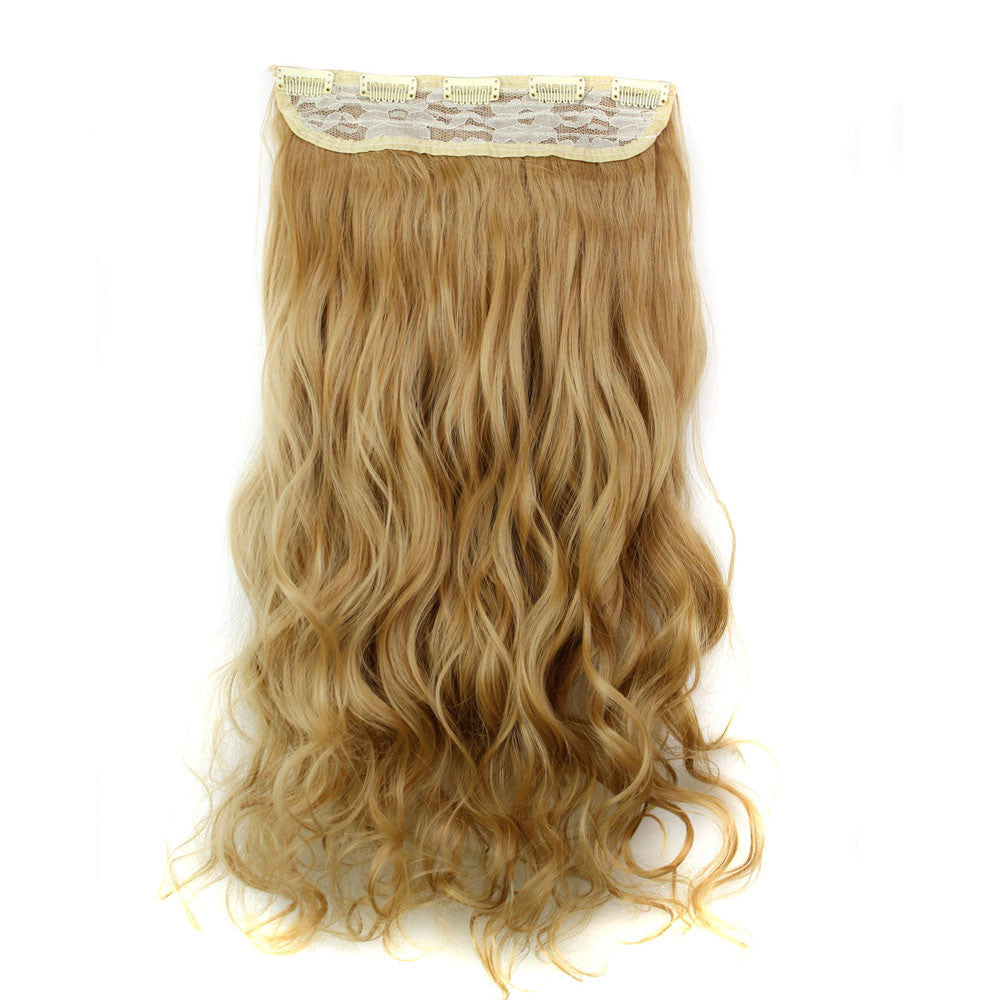 5Pcs Clip False Hair Synthetic Hair Extension Curly Heat Resistant Hair
