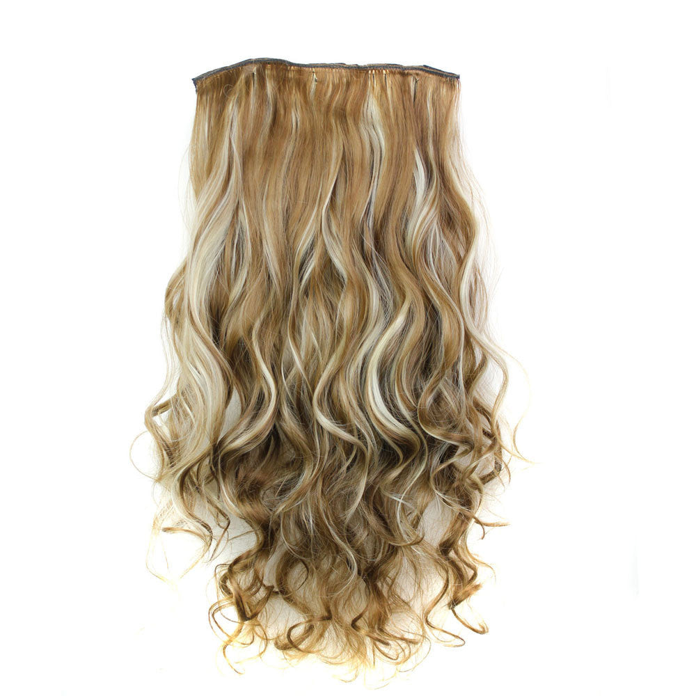 5Pcs Clip False Hair Synthetic Hair Extension Curly Heat Resistant Hair