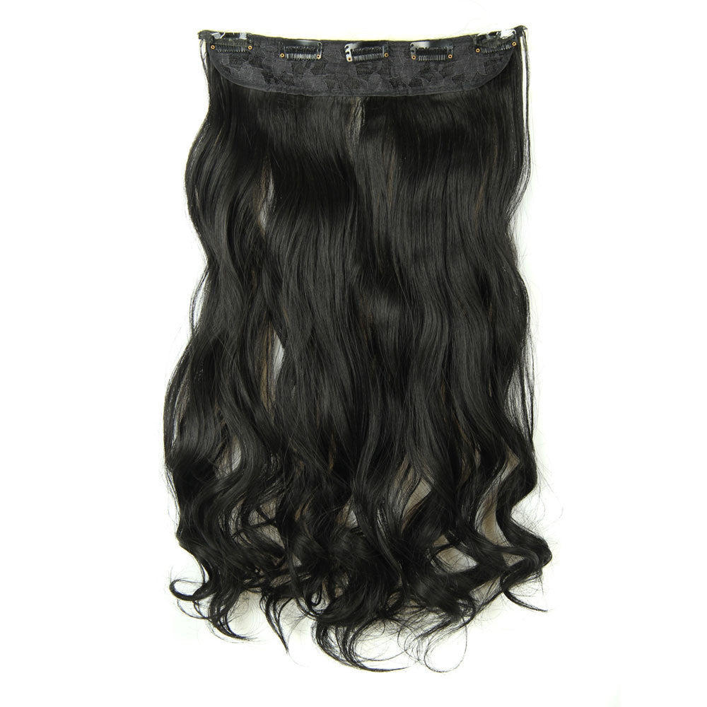 5Pcs Clip False Hair Synthetic Hair Extension Curly Heat Resistant Hair
