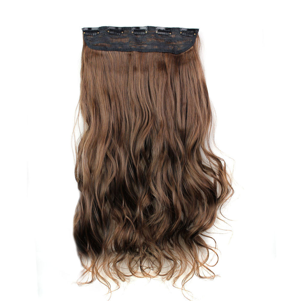 5Pcs Clip False Hair Synthetic Hair Extension Curly Heat Resistant Hair