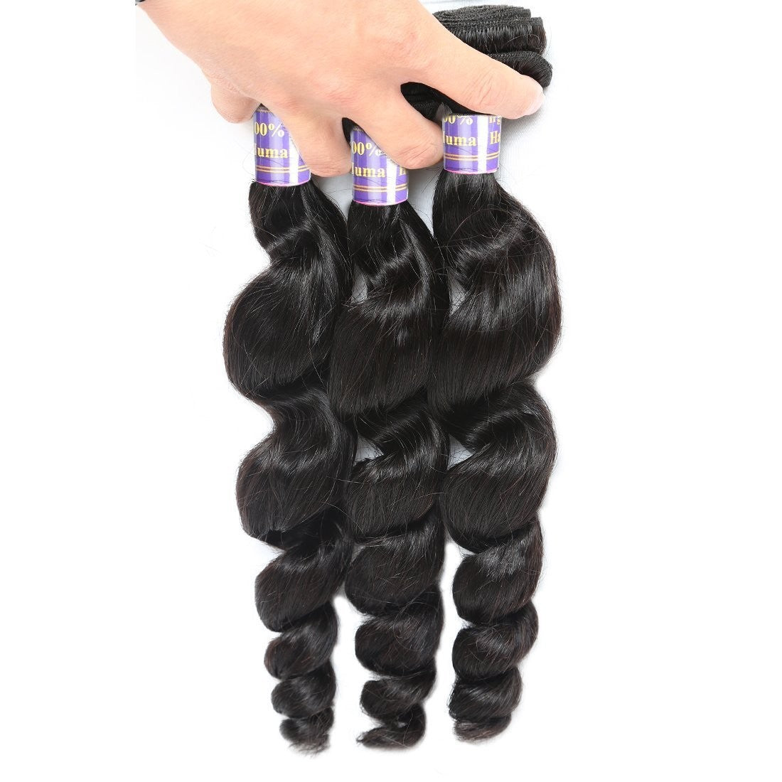 Human Virgin Hair Indian loose wave Hair 3 Bundles Unprocessed Human Hair Weave