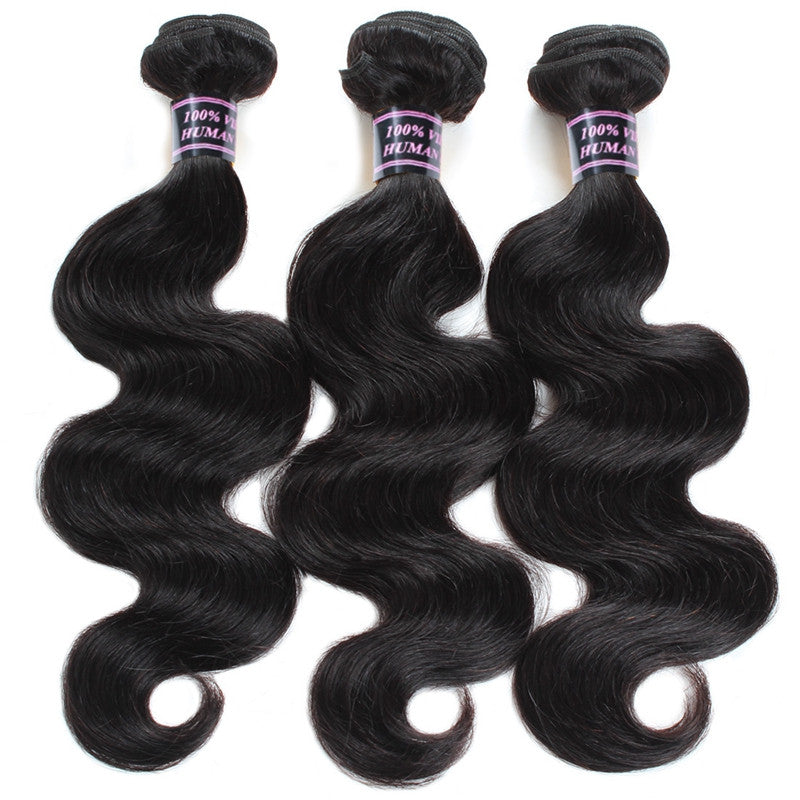 Peruvian Human Virgin Hair Body Wave Hair 3 Bundles Unprocessed Human Hair Weave