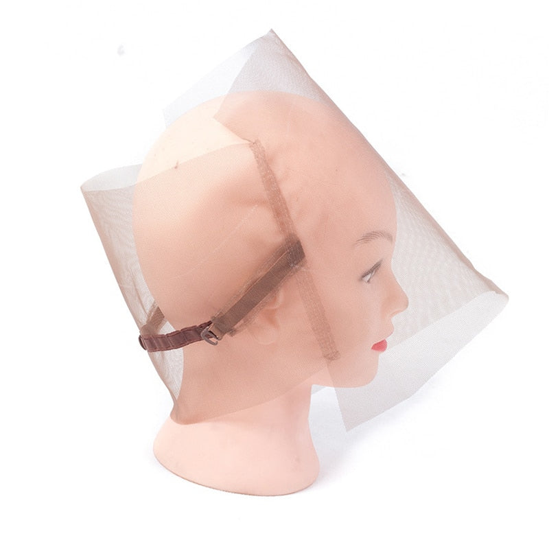 1pcs 360 Lace Frontal Closure Full Lace Wig Cap Hand-woven Hair Piece Net With Adjustable Straps For Making Hairnet Weaving