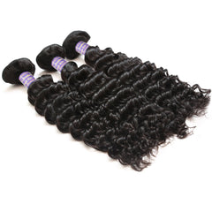 Human Virgin Hair Indian deep wave Hair 3 Bundles Unprocessed Human Hair Weave